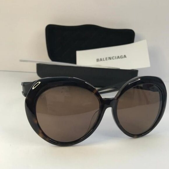 Balenciaga Women\'s BB0024SA BB/0024/SA 001 Havana Fashion Round Sunglasses 56mm main image 6